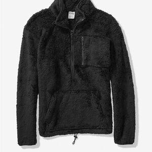 PINK Victoria's Secret Black Teddy half zip